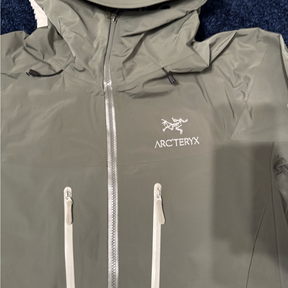 Arc’teryx Alpha Sv Hardshell Green Zip Up Men’s Large - Picture 2 of 4
